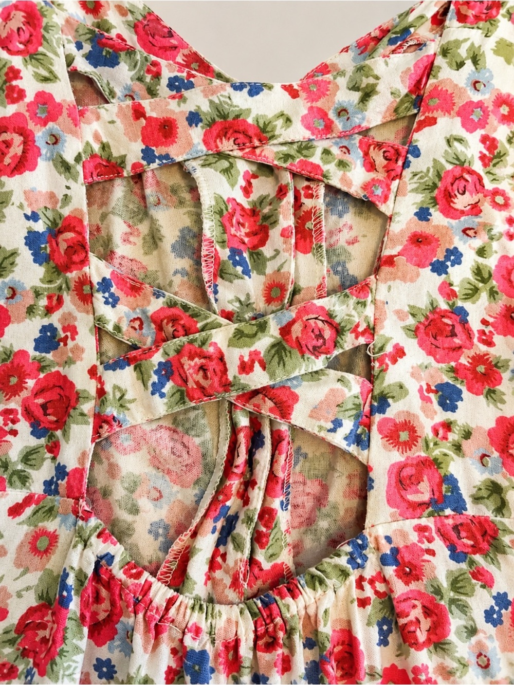 Urban Outfitters Staring At Stars Cross-back Romper 90s Floral Backless Playsuit - Picture 14 of 16